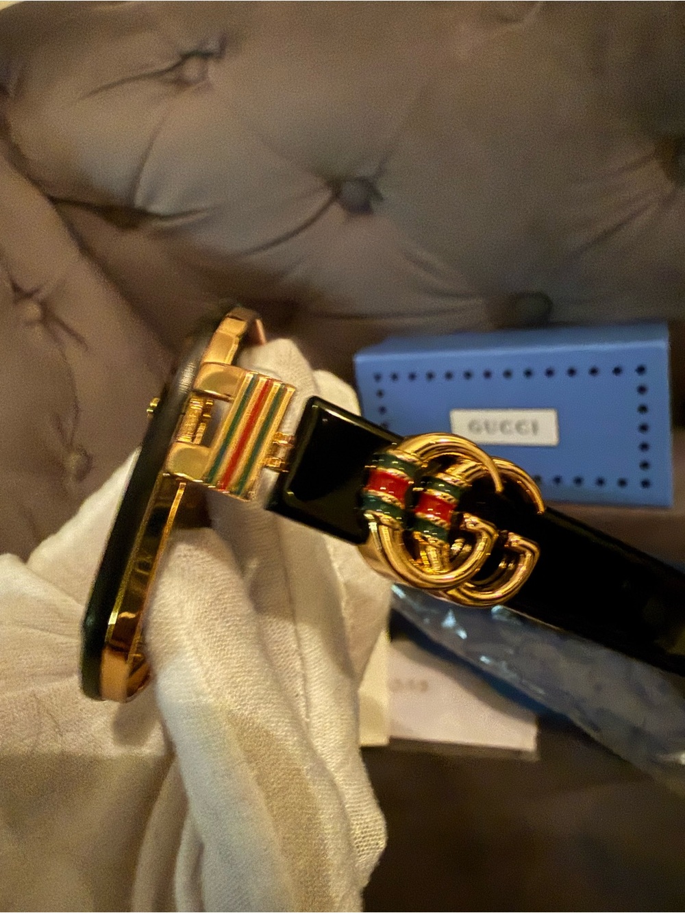 🔥NEW Gucci Black & Gold Men's Sunglasses with Signature Temple Detail🔥 - Picture 3 of 17